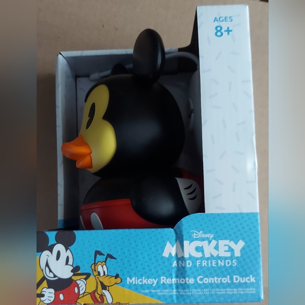 Disney Mickey Mouse Rubber Duck Toy - Black, Yellow, Red